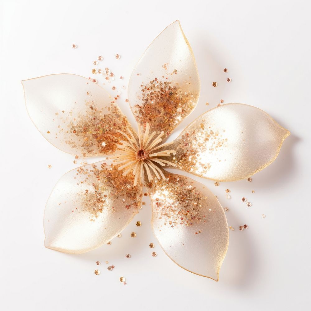 Brooch flower petal plant. AI generated Image by rawpixel.