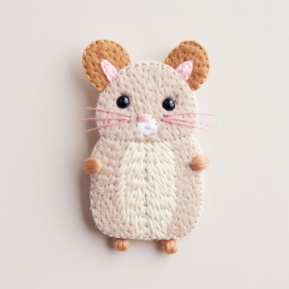 Hamster textile mammal animal. AI generated Image by rawpixel.