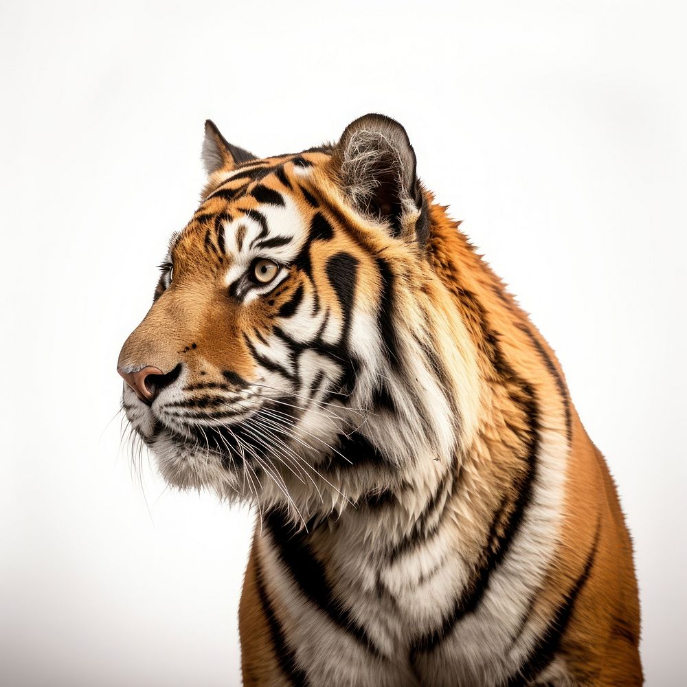 A Closeup head tiger wildlife animal mammal. AI generated Image by rawpixel.