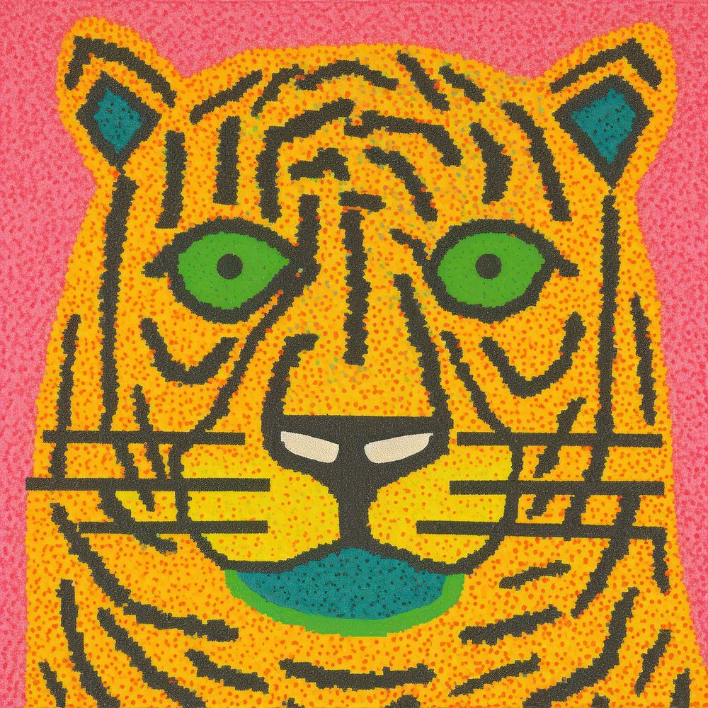 A tiger backgrounds animal mammal. AI generated Image by rawpixel.