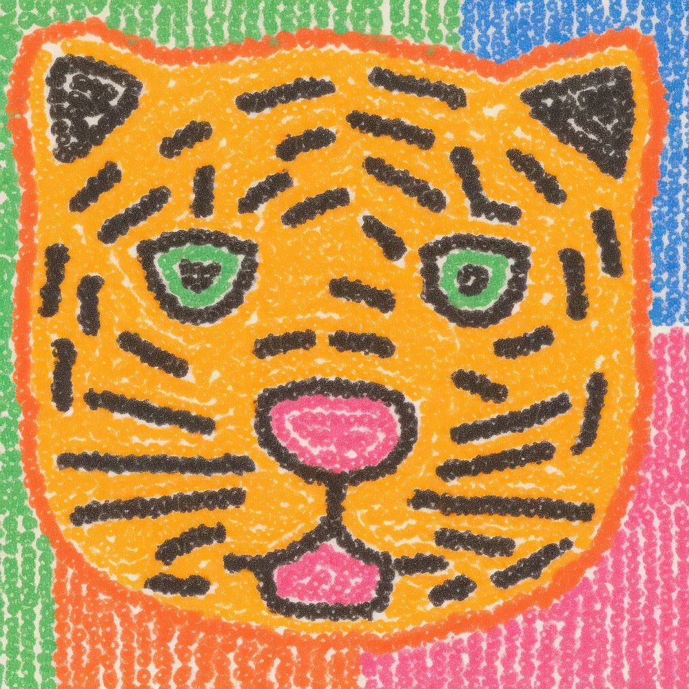 A tiger backgrounds pattern art. AI generated Image by rawpixel.
