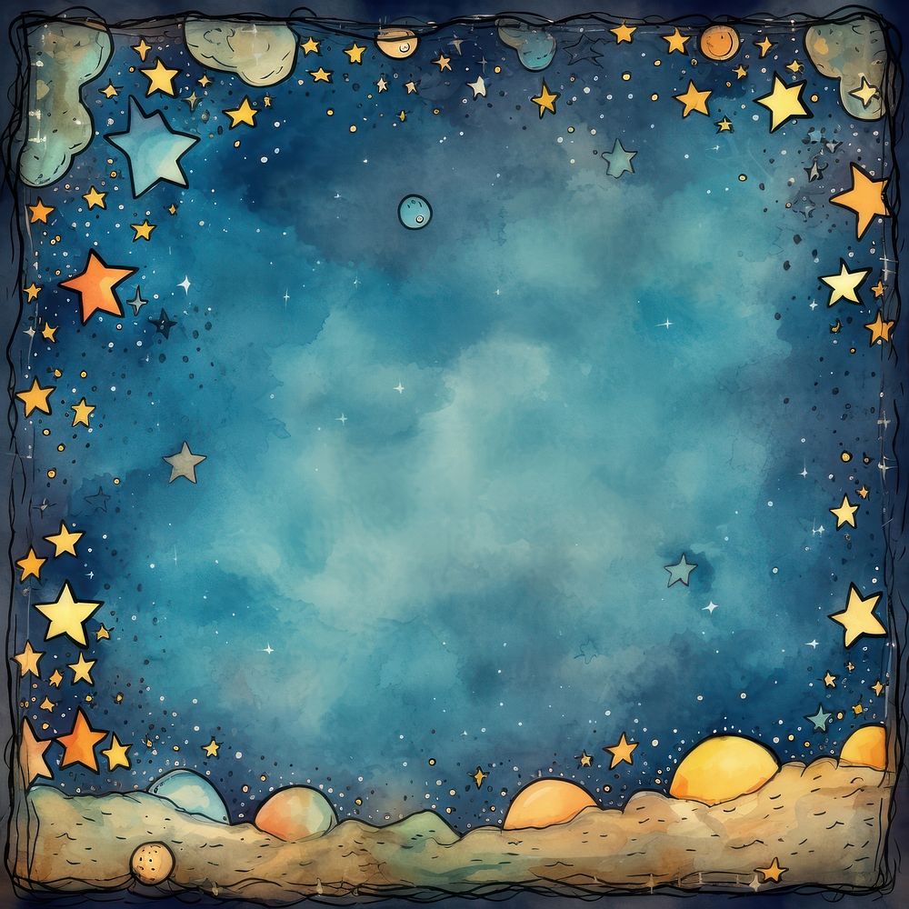 Stars backgrounds frame blackboard. AI generated Image by rawpixel.
