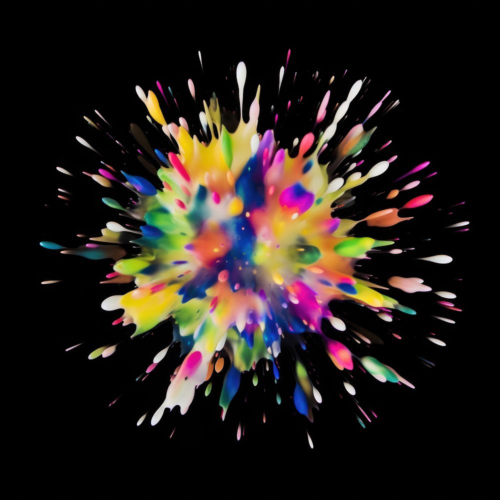 Circle shape fireworks pattern art. AI generated Image by rawpixel.