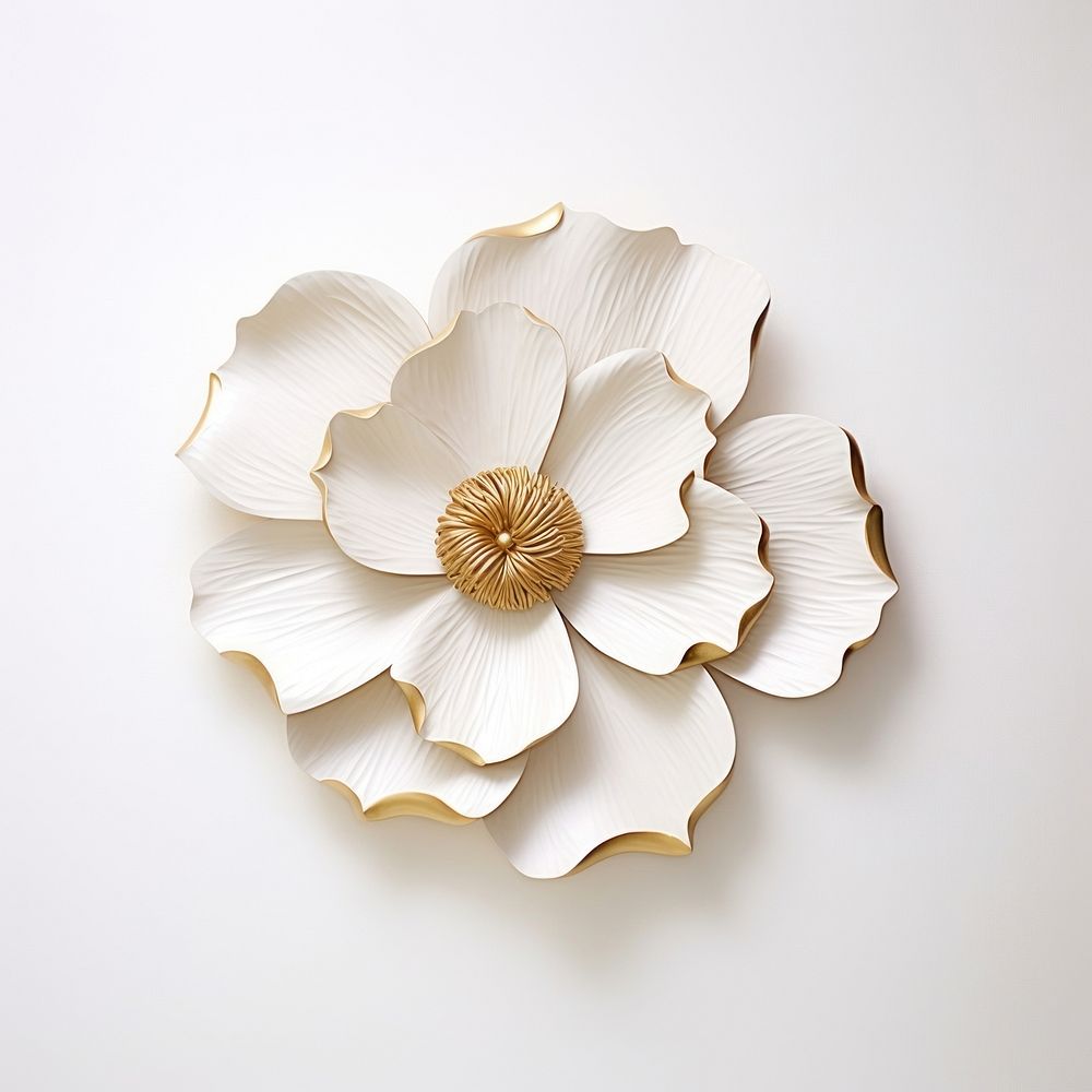 Flower art pattern brooch. AI generated Image by rawpixel.