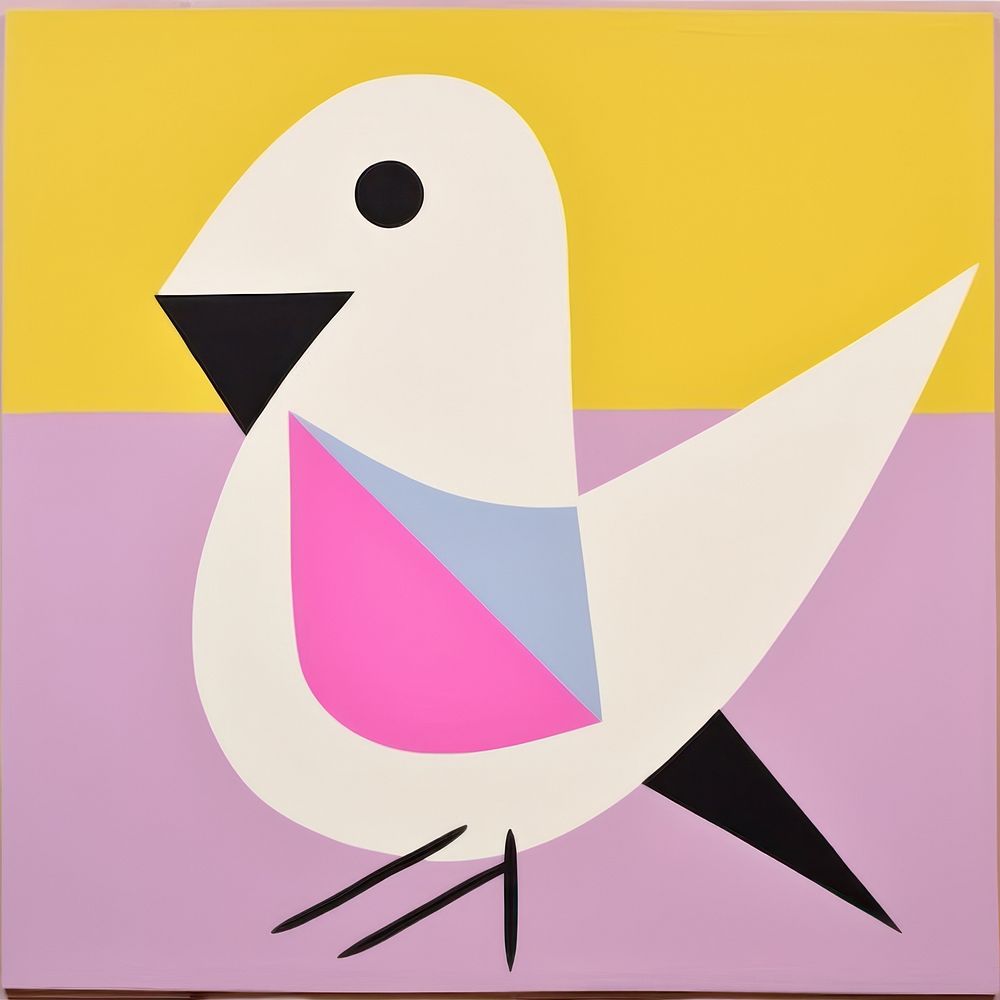 Abstract bird painting animal art. AI generated Image by rawpixel.