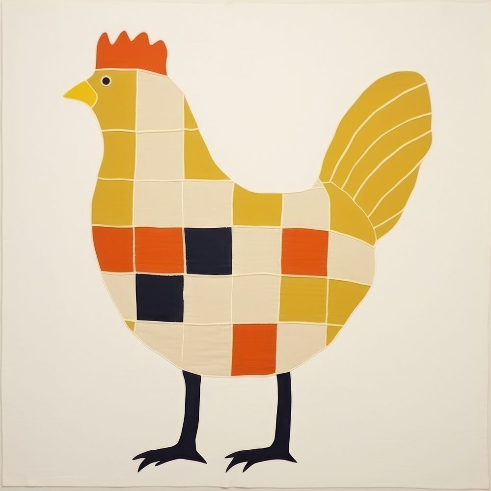 Abstract chicken painting poultry animal. AI generated Image by rawpixel.