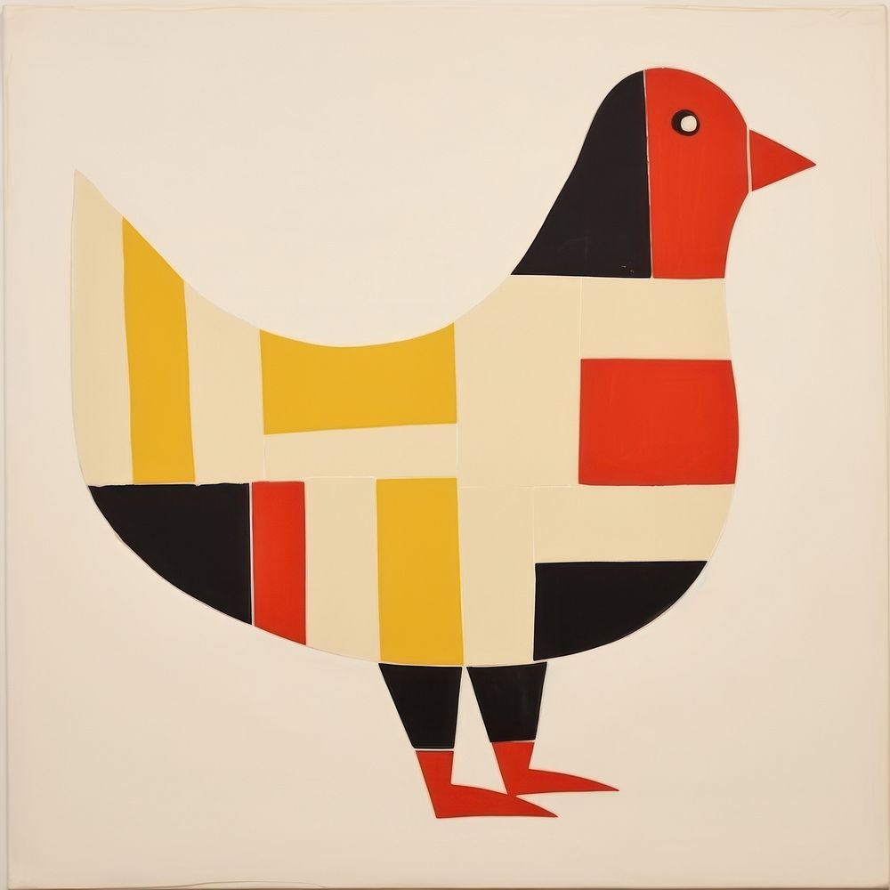 Abstract chicken painting animal bird. AI generated Image by rawpixel.