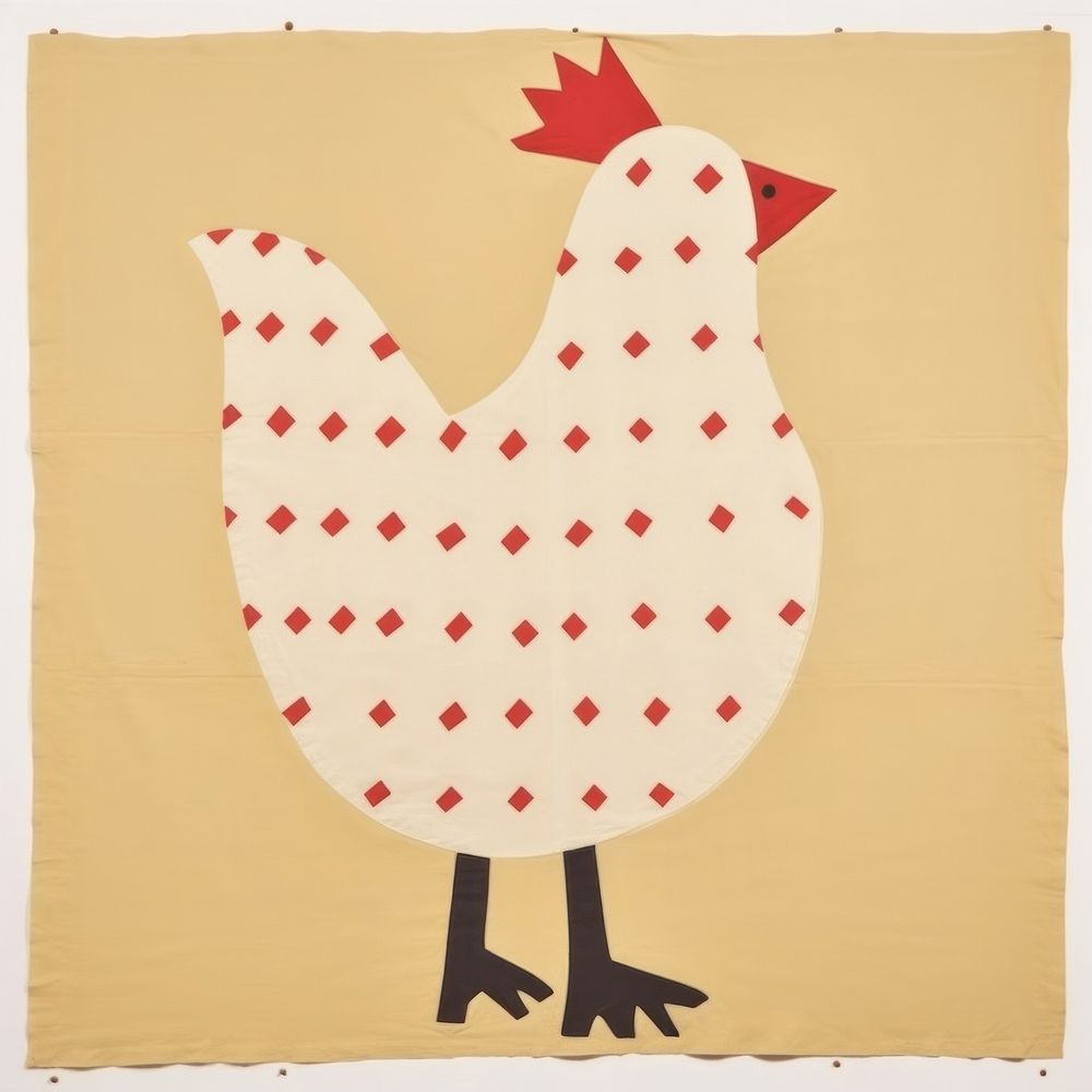 Abstract chicken pattern textile animal. AI generated Image by rawpixel.