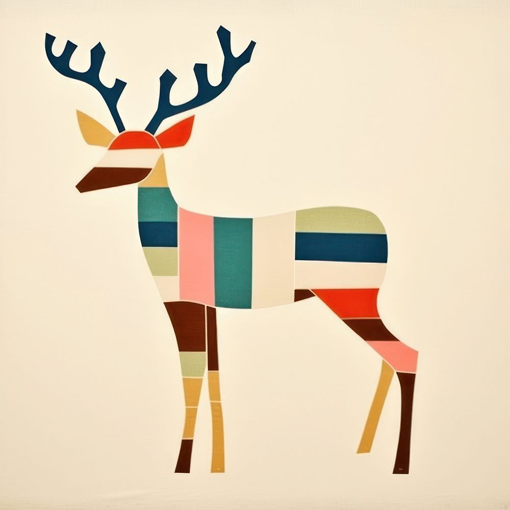Abstract deer animal mammal representation. AI generated Image by rawpixel.