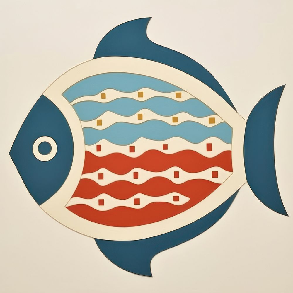 Abstract fish animal logo moustache. AI generated Image by rawpixel.