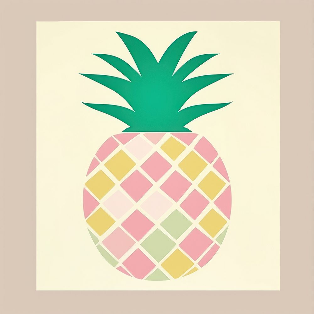 Abstract pine apple pineapple fruit plant. AI generated Image by rawpixel.