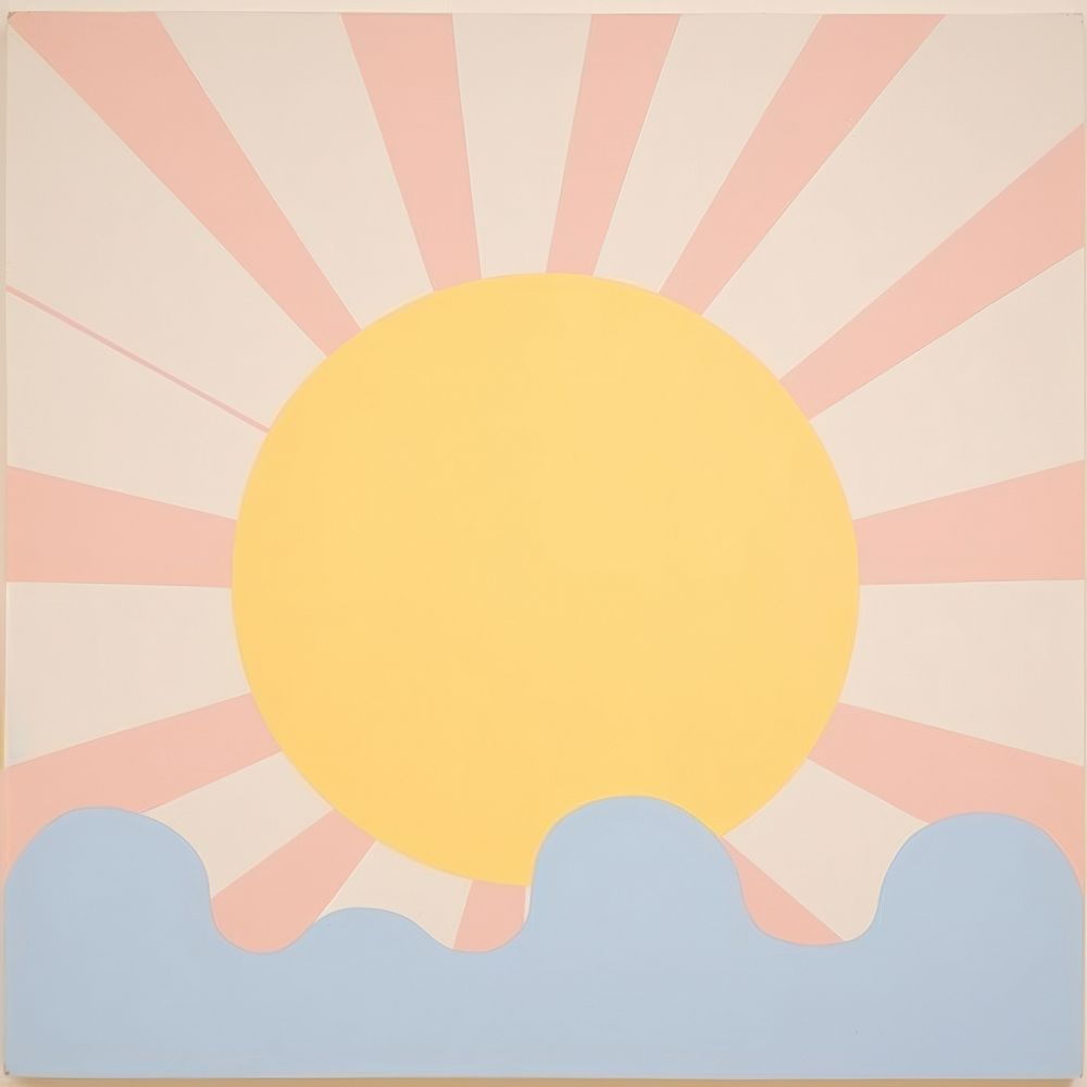 Sun and cloud backgrounds painting outdoors. AI generated Image by rawpixel.