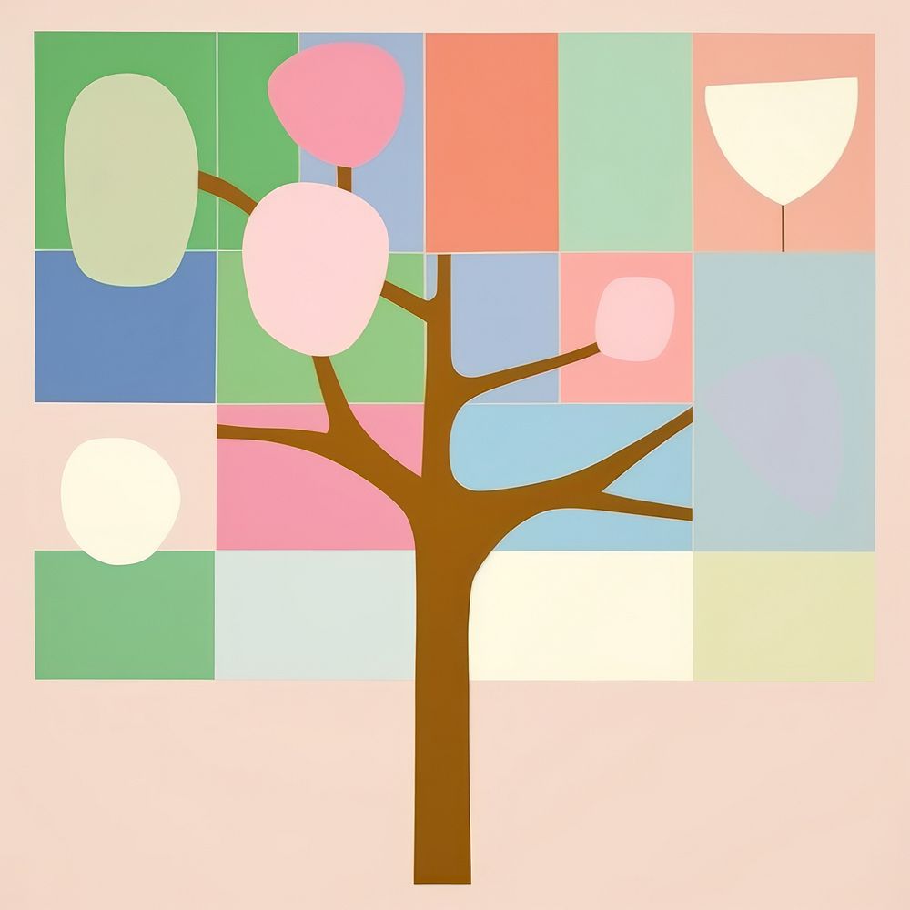 Abstract tree painting balloon art. AI generated Image by rawpixel.