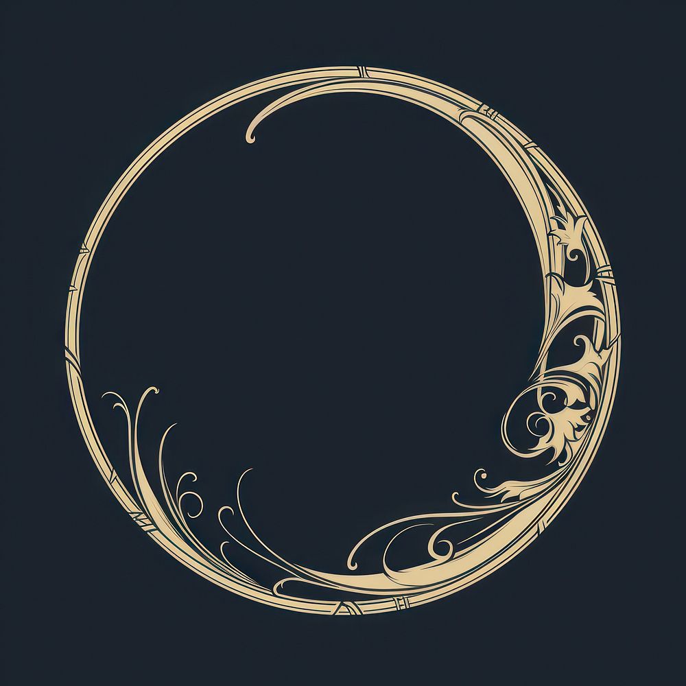 Art nouveau circle photography crescent. AI generated Image by rawpixel.