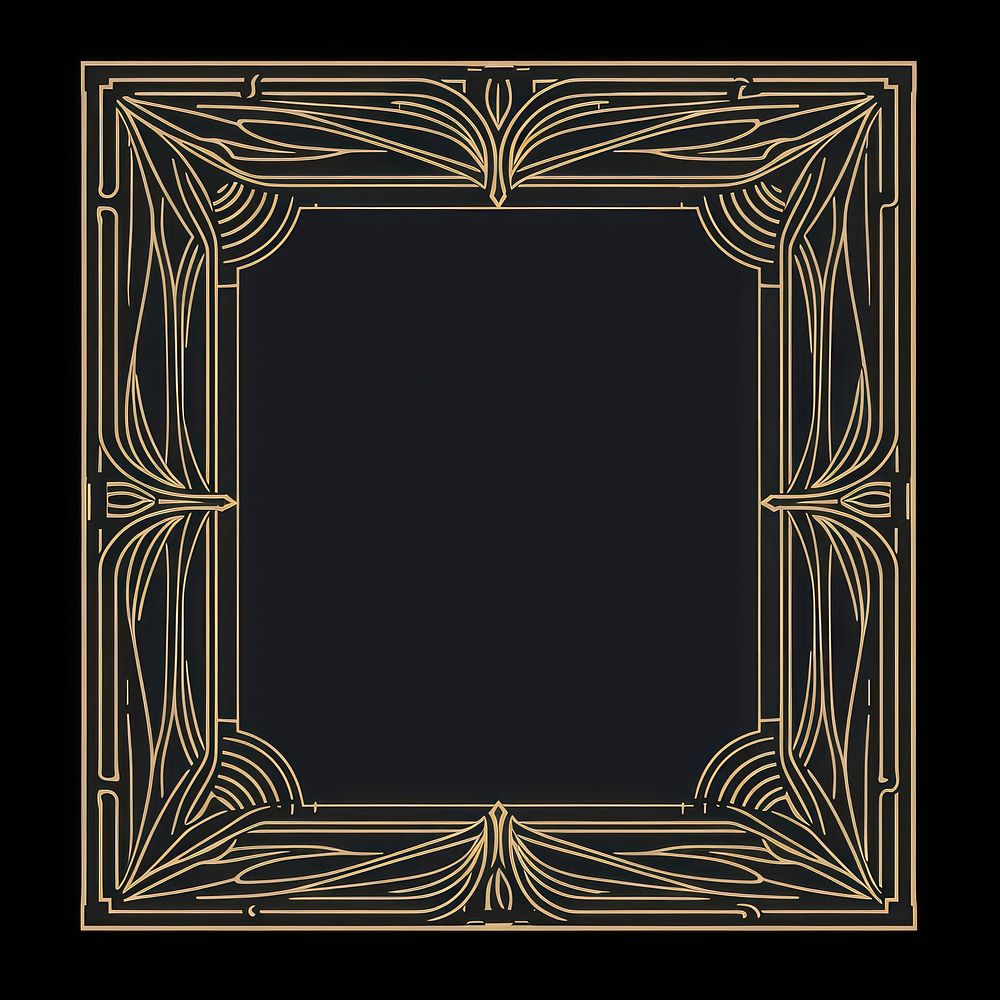 Nouveau frame backgrounds black gold. AI generated Image by rawpixel.