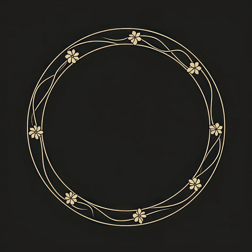 Flower circle frame jewelry accessories chandelier. AI generated Image by rawpixel.