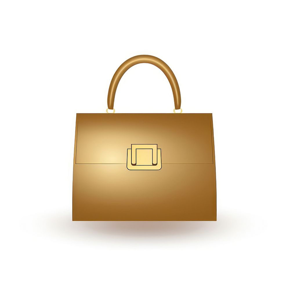 Technology bag icon handbag purse gold. AI generated Image by rawpixel.