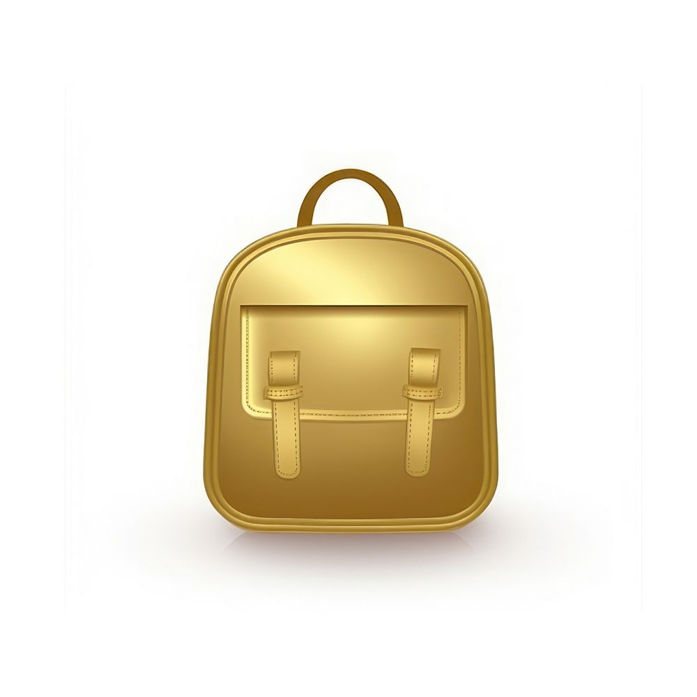 Technology bag icon backpack handbag gold. AI generated Image by rawpixel.