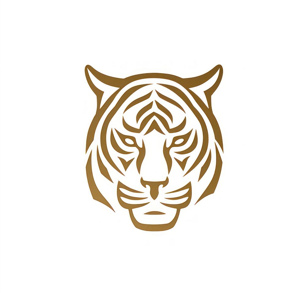 Tiger icon animal mammal gold. AI generated Image by rawpixel.