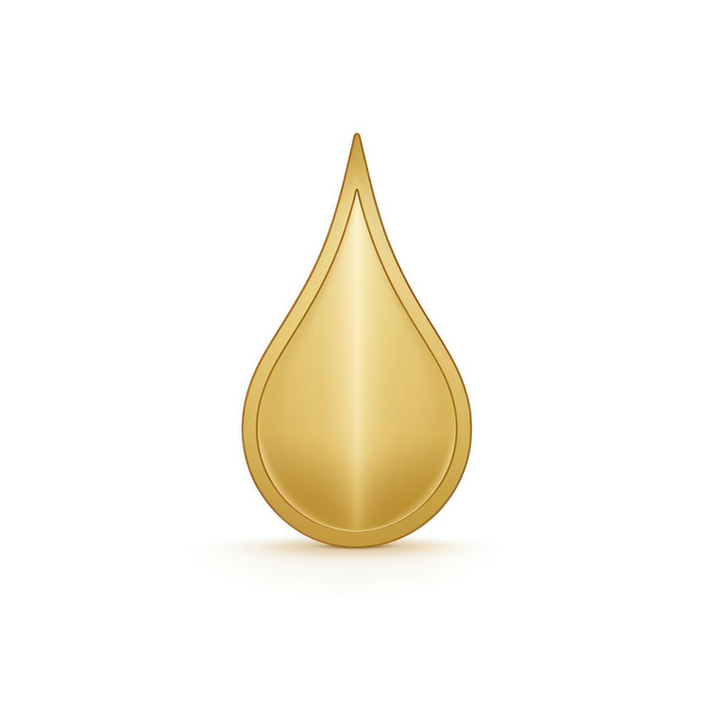 Water drop icon gold white background accessories. AI generated Image by rawpixel.