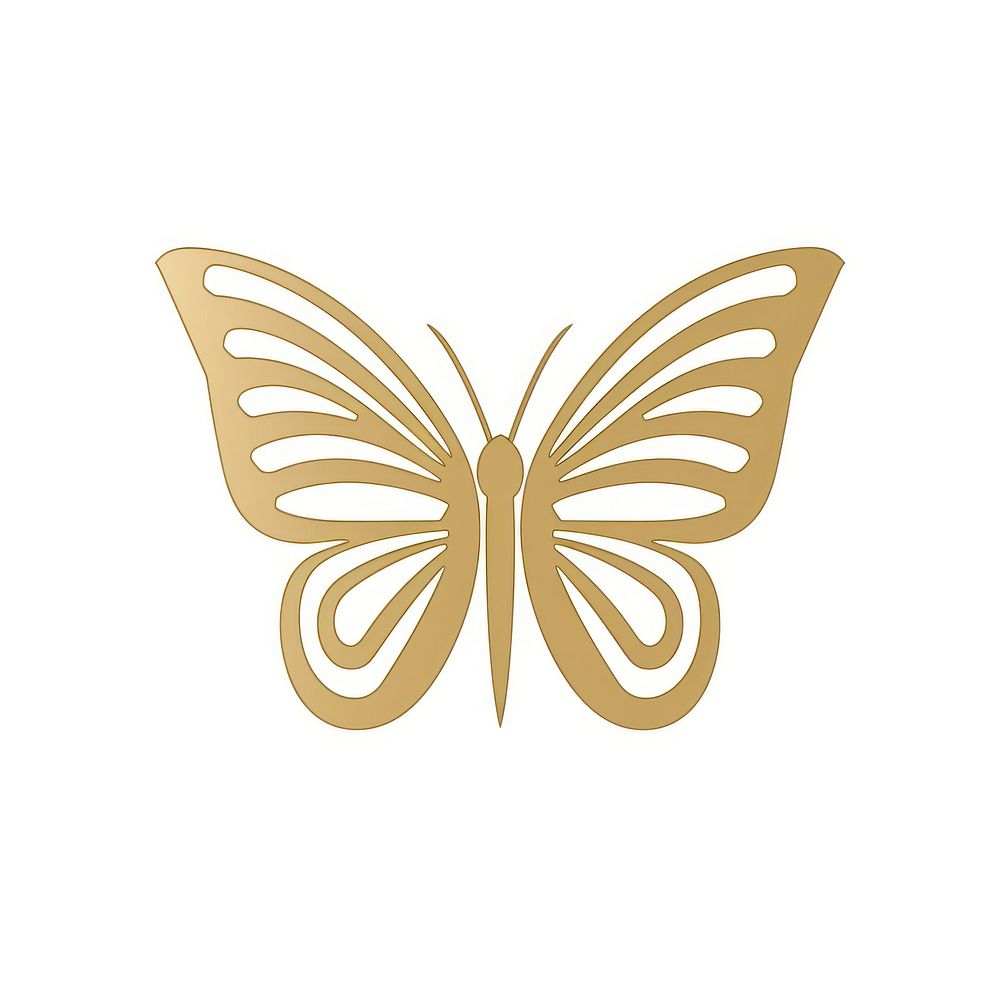 Butterfly icon animal logo white background. AI generated Image by rawpixel.