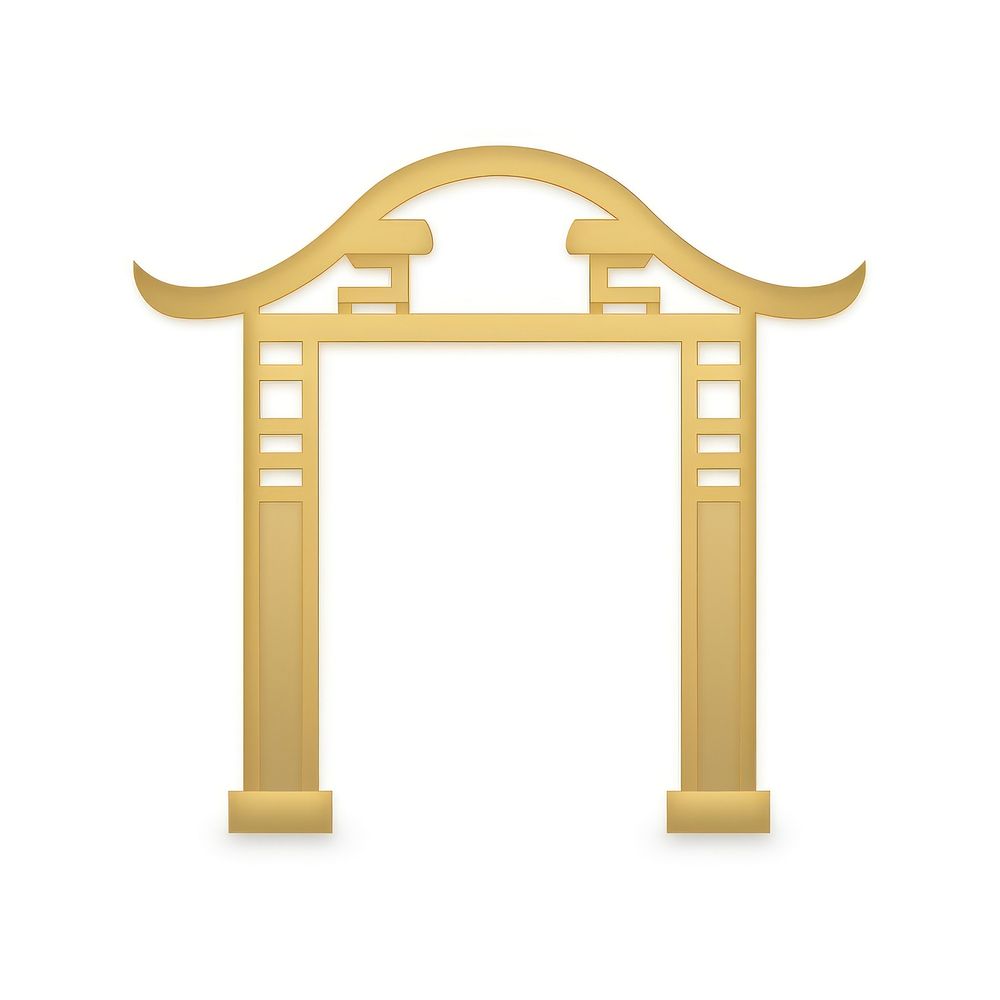 Chinese decoration icon architecture gold gate. AI generated Image by rawpixel.