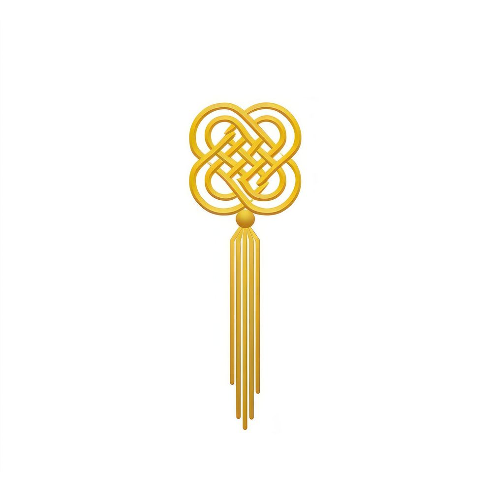 Chinese knot decoration icon gold white background dynamite. AI generated Image by rawpixel.