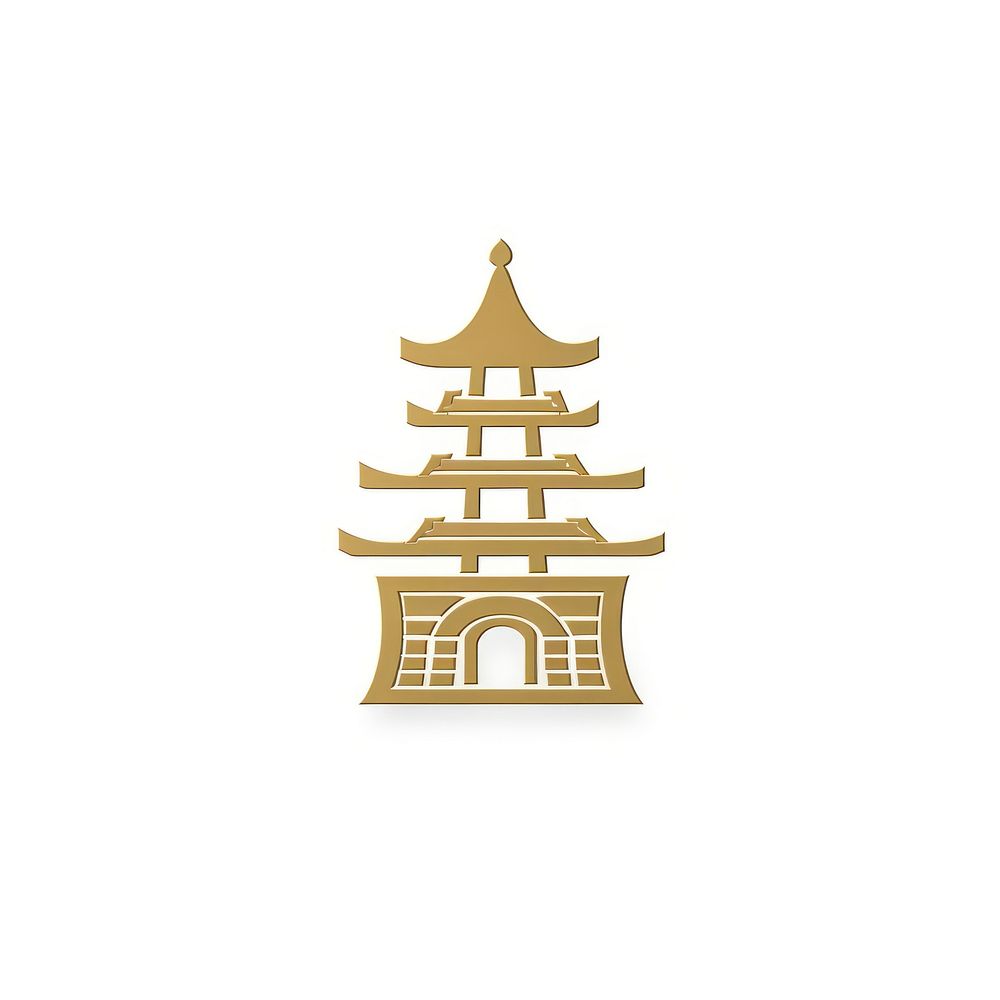Chinese icon architecture building pagoda. AI generated Image by rawpixel.