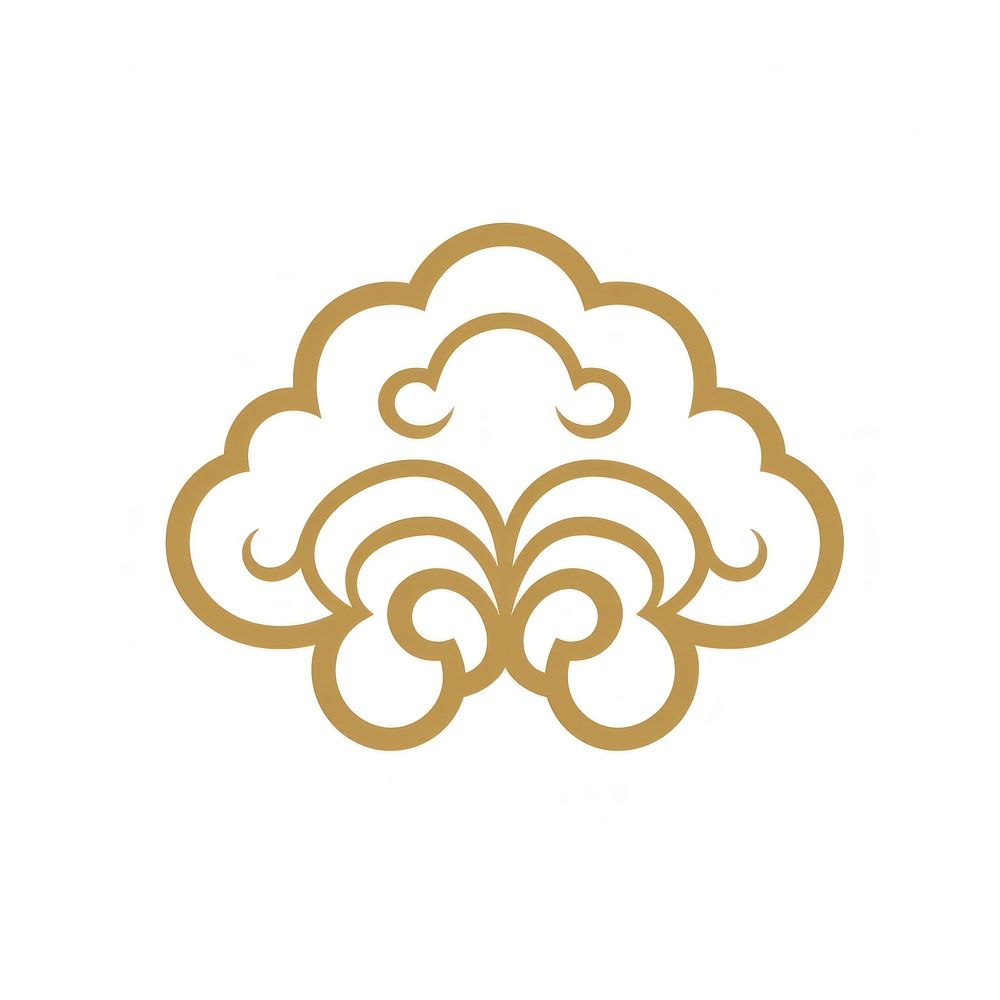 Cloud icon pattern calligraphy chandelier. AI generated Image by rawpixel.