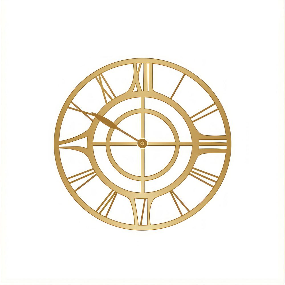 Clock icon gold architecture accuracy. AI generated Image by rawpixel.