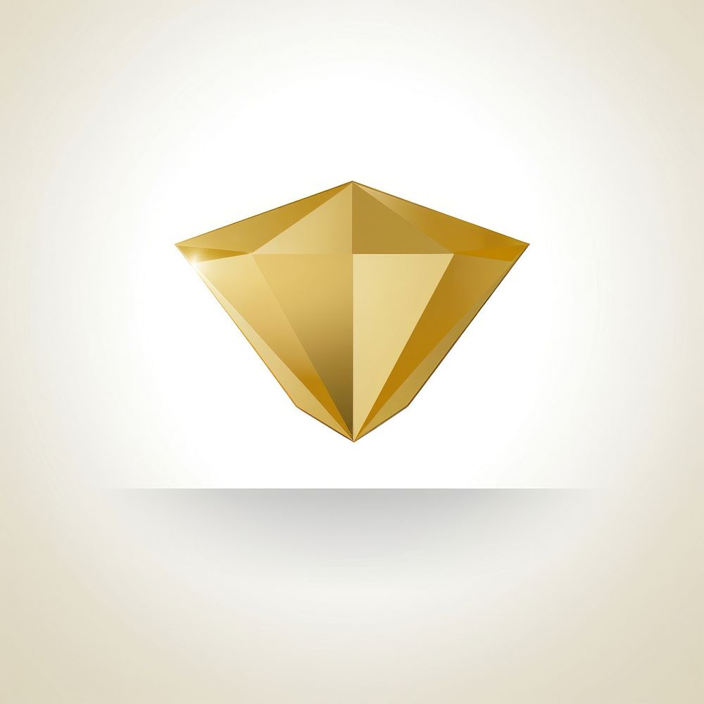 Diamond icon jewelry gold white background. AI generated Image by rawpixel.