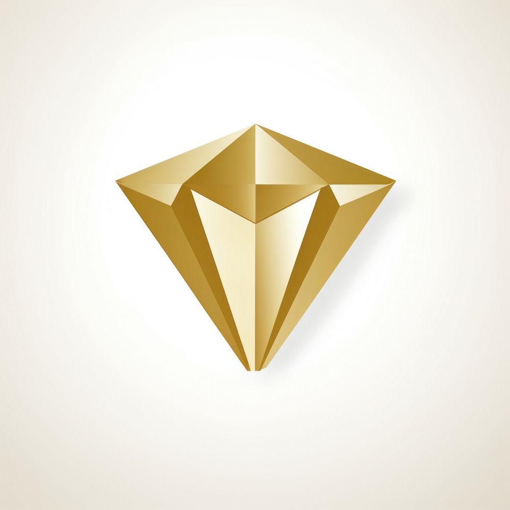 Diamond icon jewelry gold white background. AI generated Image by rawpixel.
