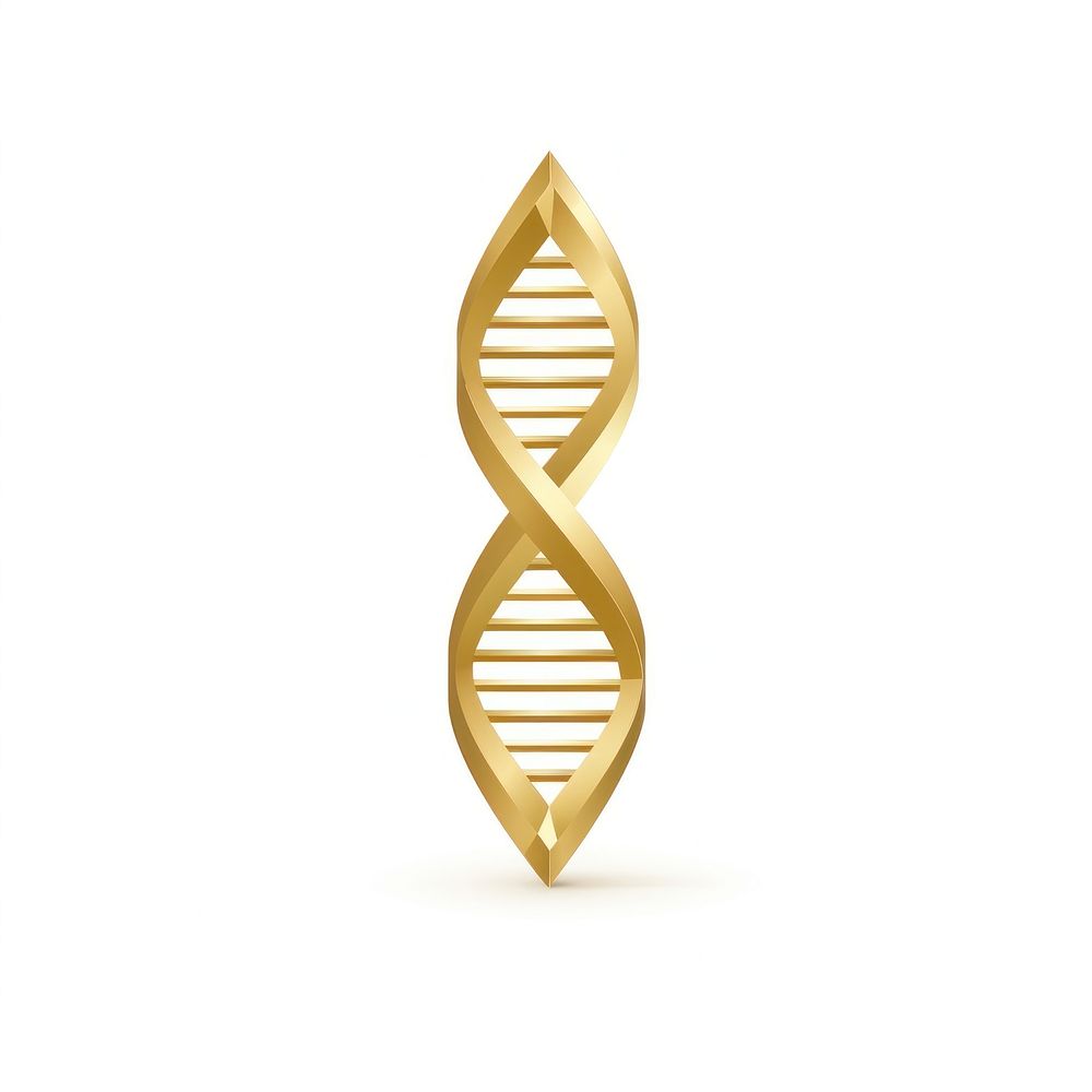 DNA icon jewelry gold white background. AI generated Image by rawpixel.
