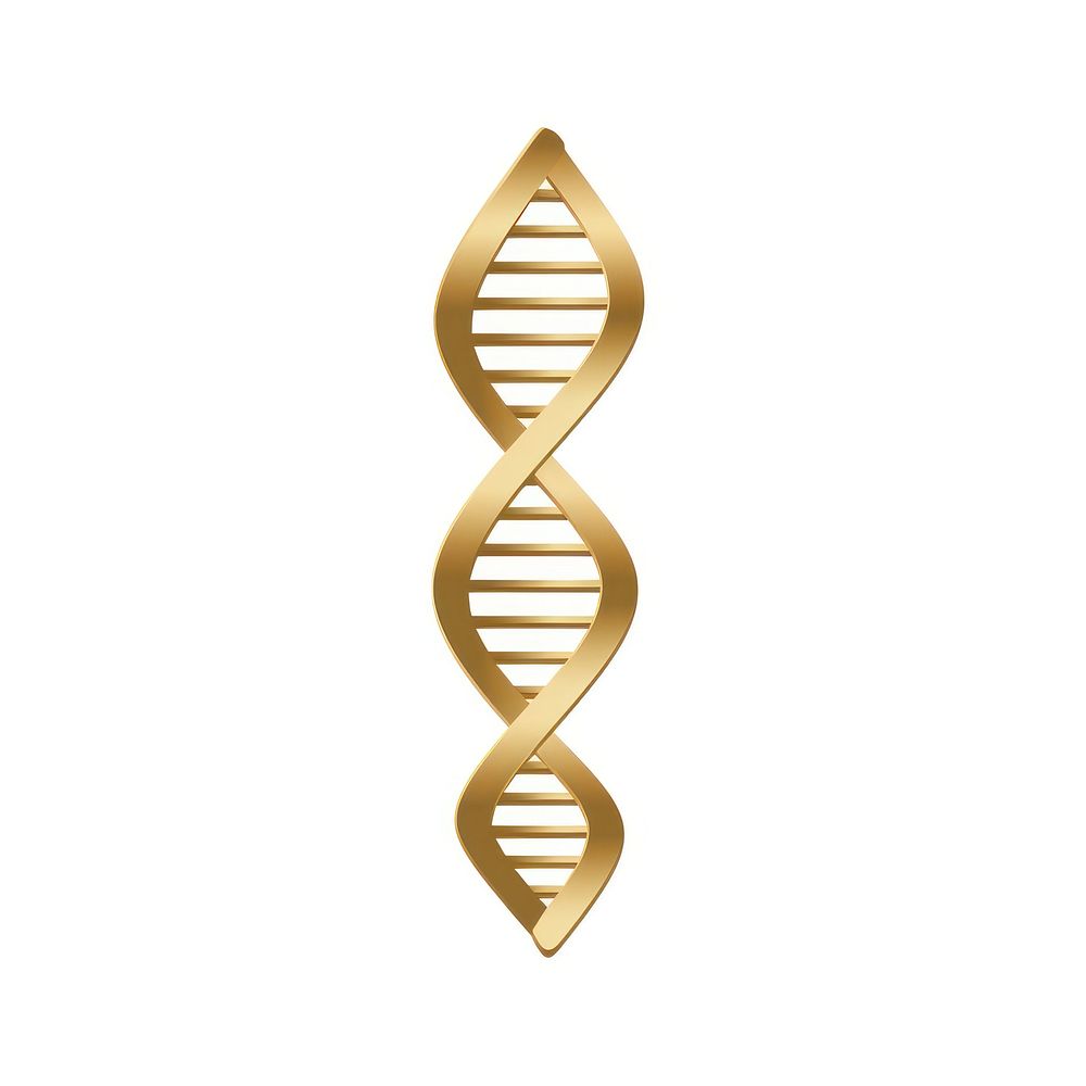 DNA icon gold white background accessories. AI generated Image by rawpixel.