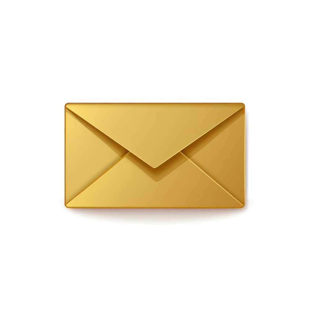 Envelope icon mailbox gold white background. AI generated Image by rawpixel.