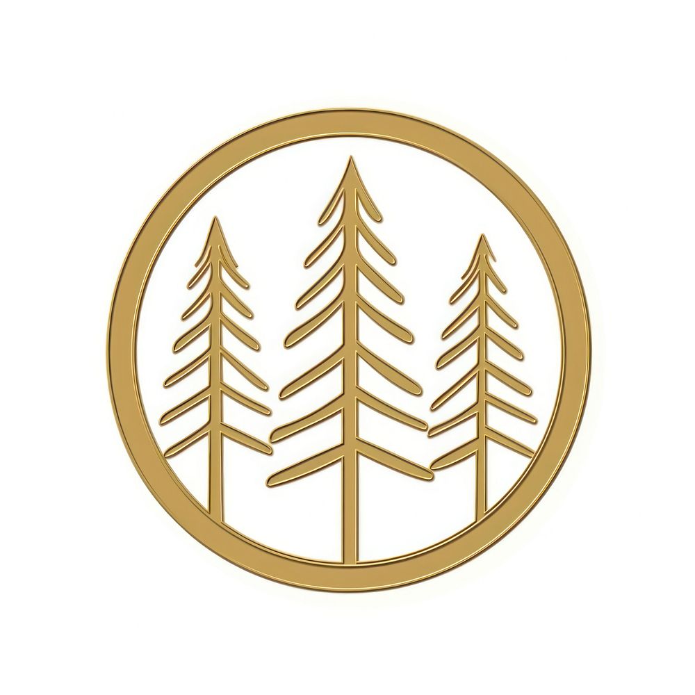 Forest icon plant tree gold. AI generated Image by rawpixel.