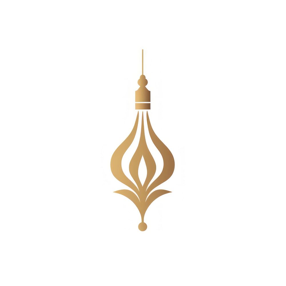Lamp icon decoration chandelier gold. AI generated Image by rawpixel.
