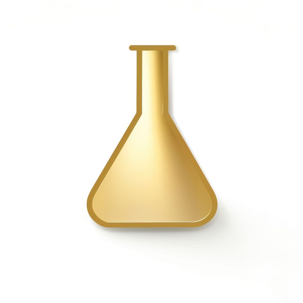 Lab icon gold vase white background. AI generated Image by rawpixel.