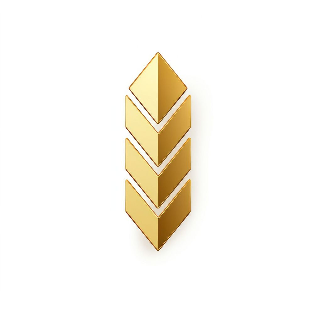 Left arrow icon gold white background accessories. AI generated Image by rawpixel.