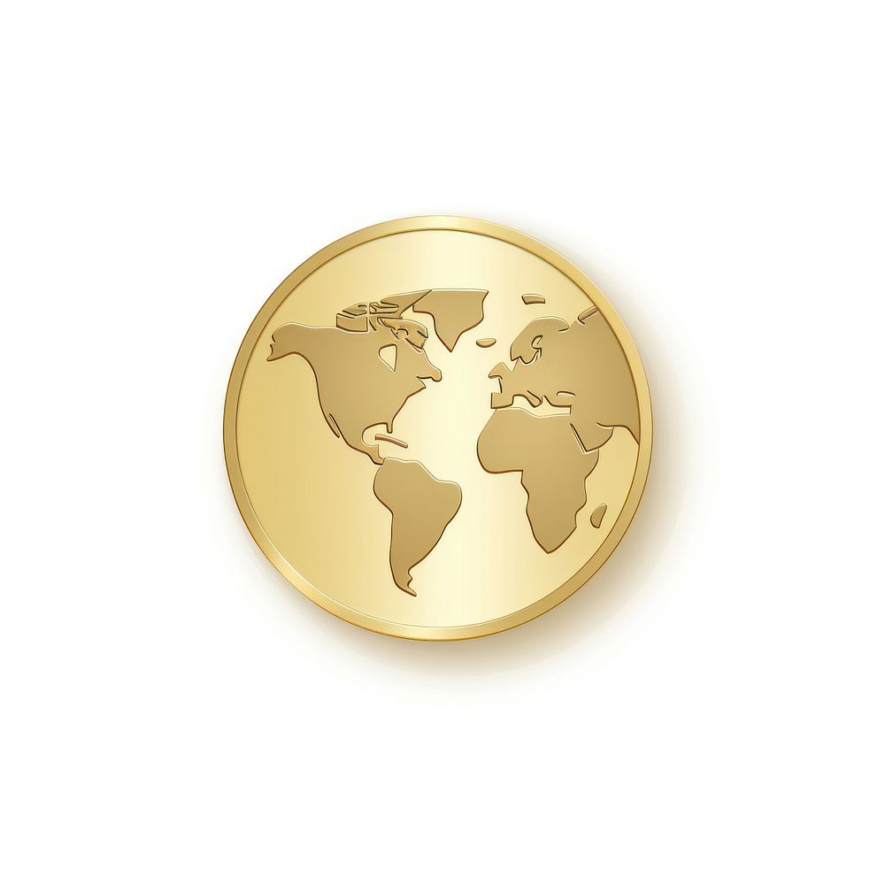 Location icon gold space white background. AI generated Image by rawpixel.