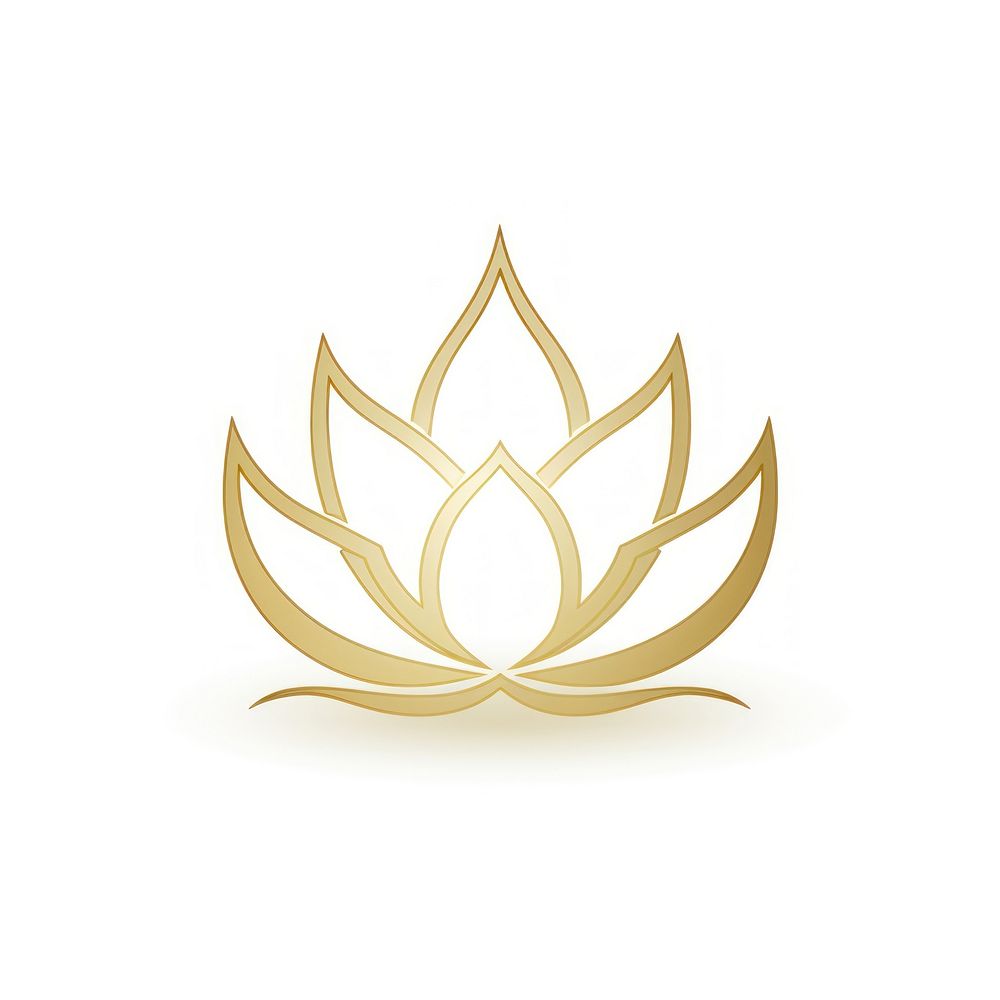 Lotus icon gold white background accessories. AI generated Image by rawpixel.