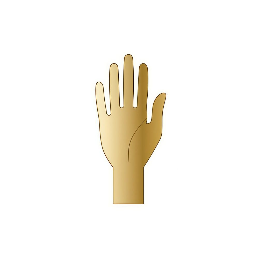 Mini heart hand icon gold white background clothing. AI generated Image by rawpixel.