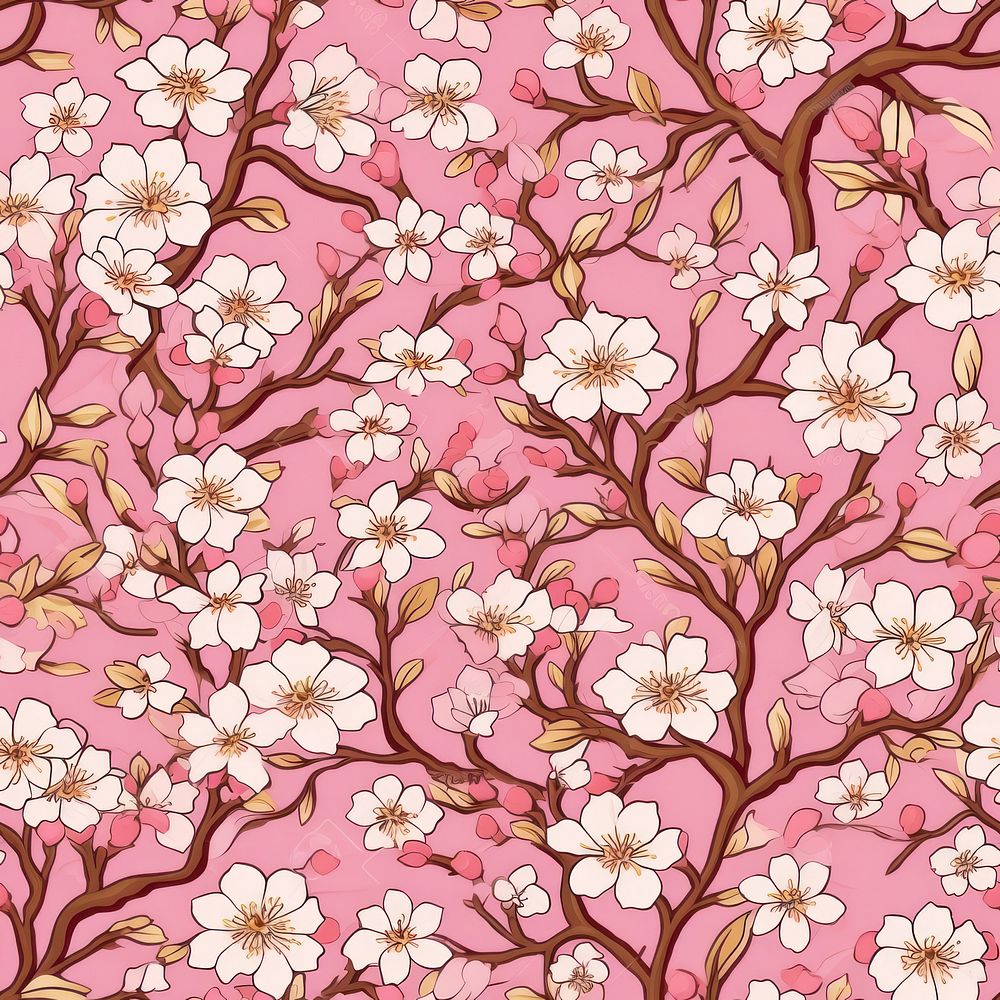 Cherry blossoms wallpaper pattern flower. 