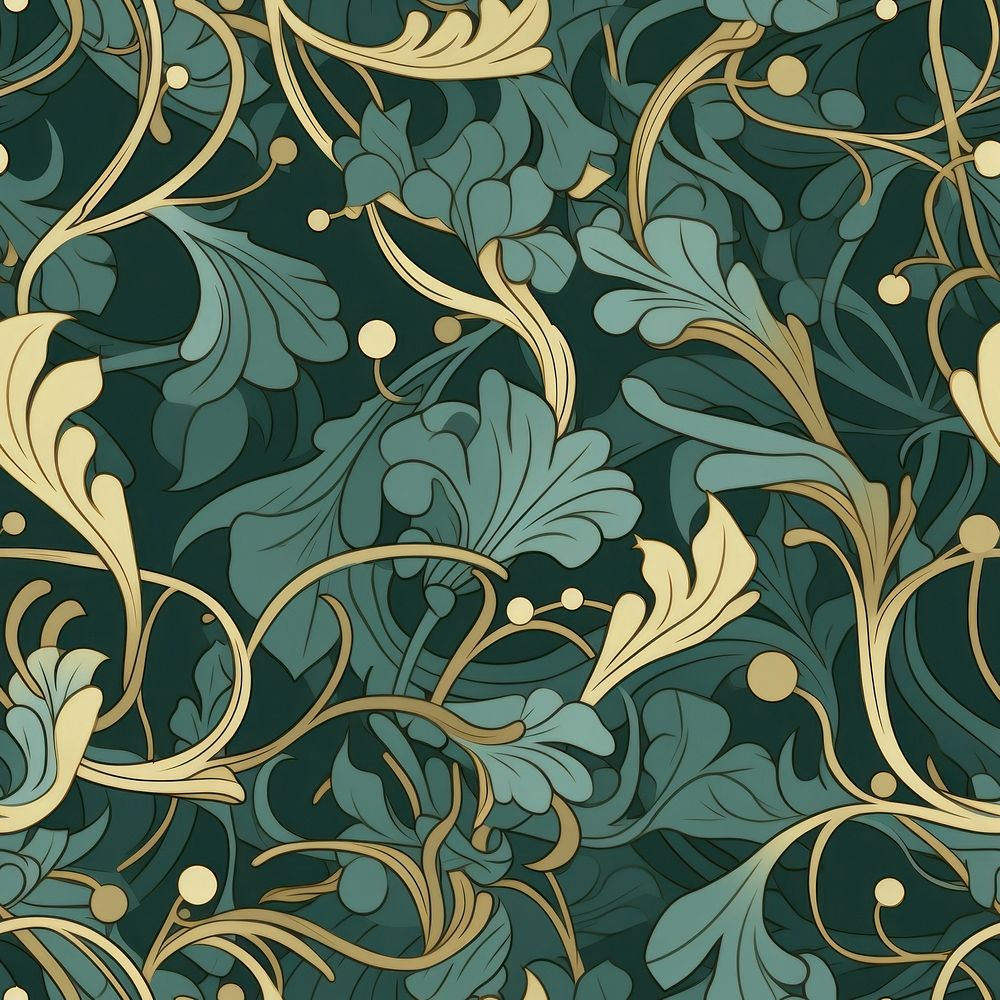 Vines wallpaper pattern gold. AI generated Image by rawpixel.