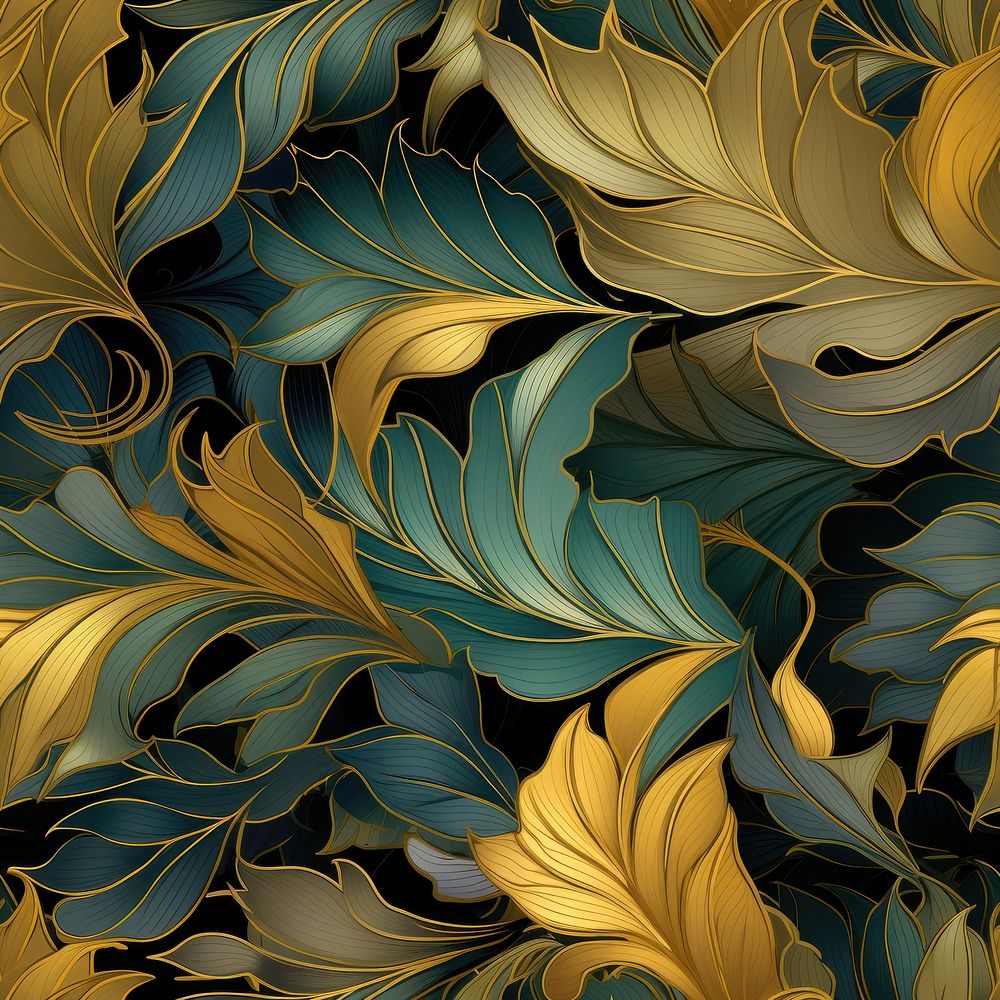 Leaves pattern plant art. AI generated Image by rawpixel.