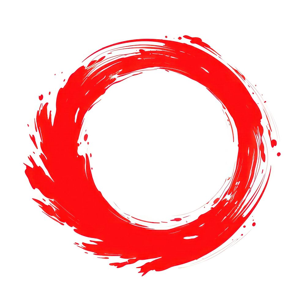Red circle black white background splattered. AI generated Image by rawpixel.