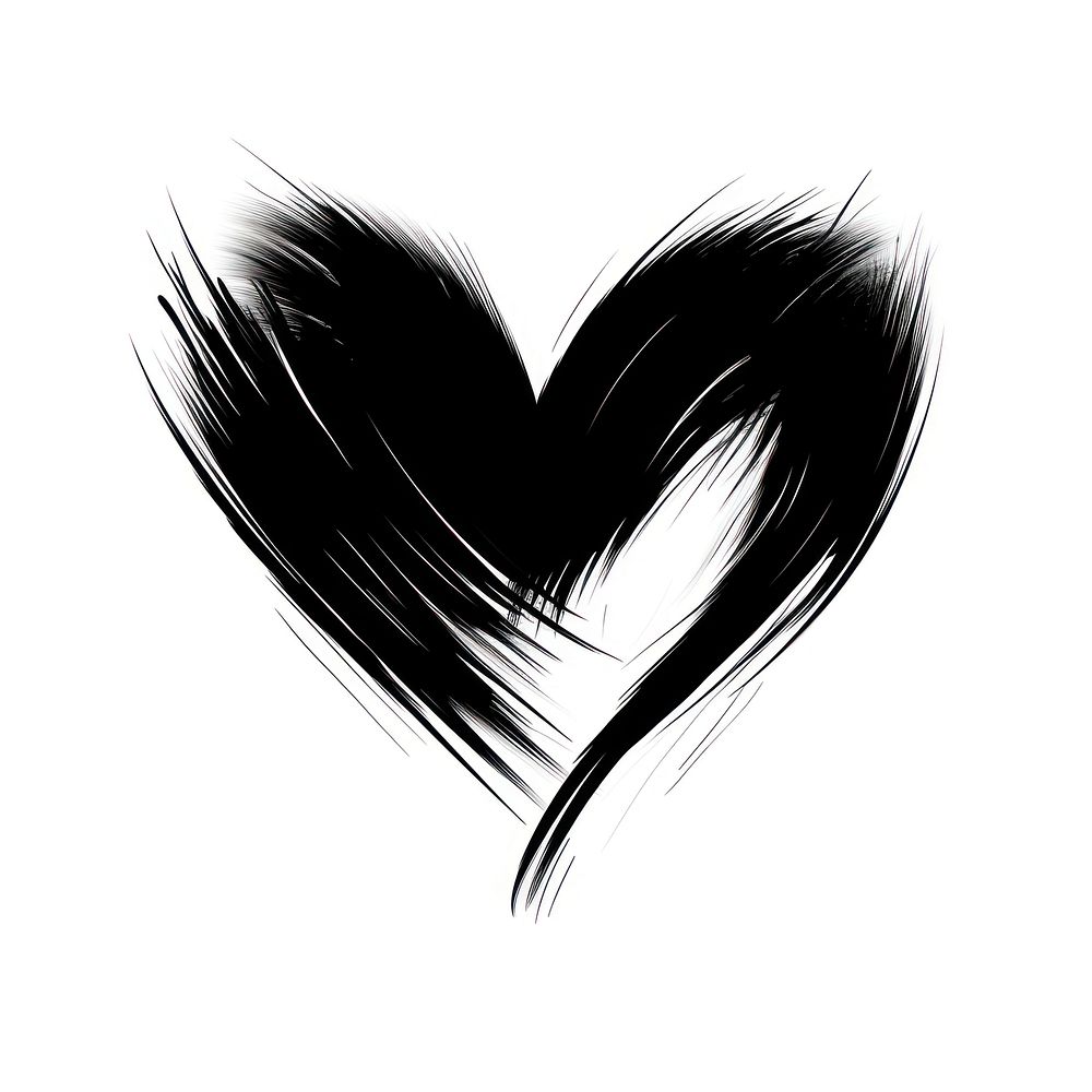 Heart white background creativity monochrome. AI generated Image by rawpixel.