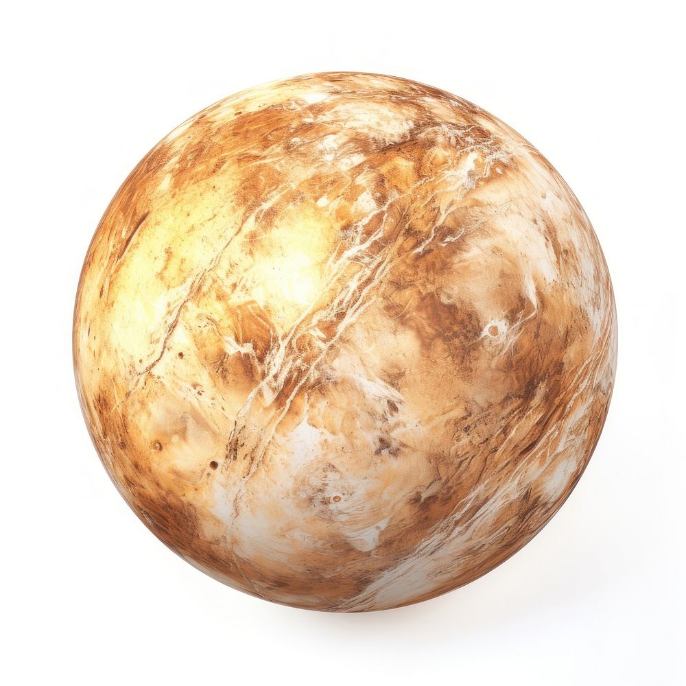 Venus sphere planet white background. AI generated Image by rawpixel.
