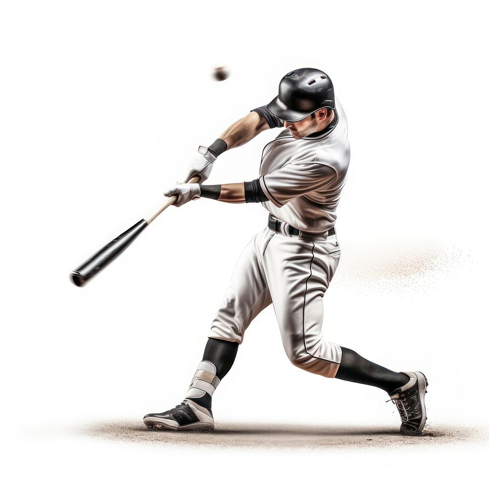 Baseball player swinging a bat softball athlete helmet. AI generated Image by rawpixel.