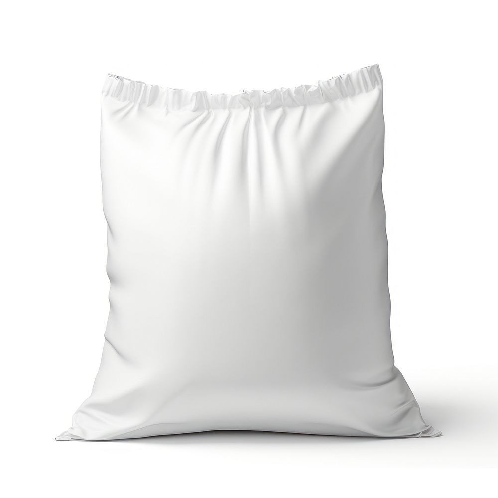 White sack pillow white background simplicity. AI generated Image by rawpixel.